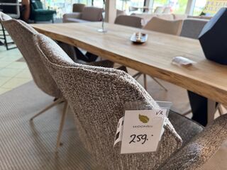 Set van 4 eetkamerstoelen grijs/wit