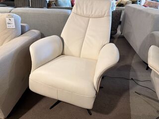 Relaxfauteuil, elektrisch verstelbaar, design wit