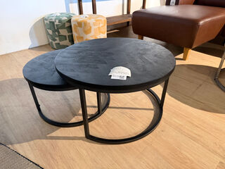 Set van 2 salontafels zwart