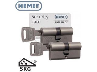 3x Veiligheidscilinder, Nemef, nf4, 2 gelijksluitende cilinders, 6 sle
