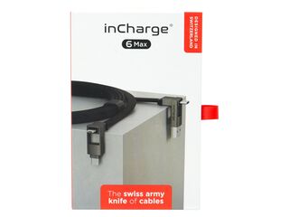 8x Laad+datakabel 6-in-1 1,5m grijs, Incharge, 6max, grijs