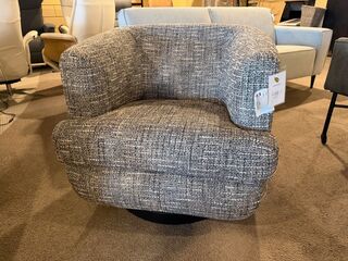 Draai fauteuil grijs/blauw