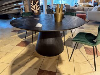Eetkamertafel, rond zwart