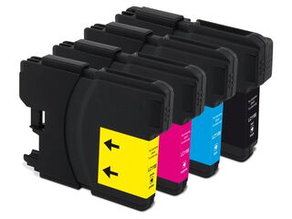 2x Cartridge multipack, Recycleclub, lc1100, zwart, cyaan, magenta, ge