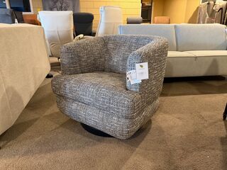 Draai fauteuil grijs/blauw