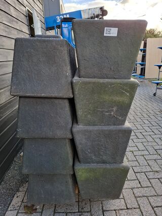 8x Kunststof bloembak