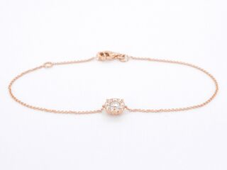 Rosegouden armband met een diamanten bedel