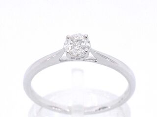 Witgouden ring met diamant