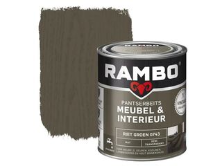 6x Pantserbeits meubel interieur mat, Rambo, vintage, riet groen, 750
