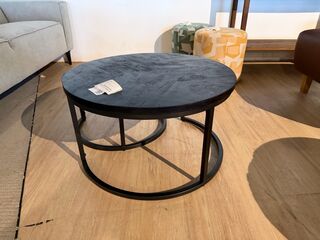 Set van 2 salontafels zwart