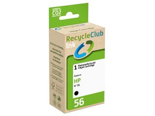 Ca. 16x Cartridges compatibel met HP 56, RecycleClub, zwart