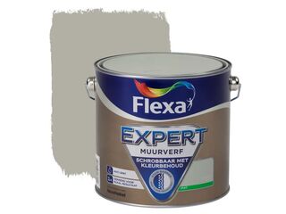 2x Muurverf mat, Flexa, expert, kiezelgroen, 2,5 liter