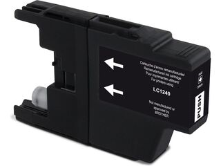 Ca. 12x Inktcartridges voor Brother LC-1240 16ml, RecycleClub, zwart