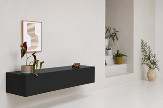 TV-meubel incl. lowboard-onderstel, RAAT, Norm 120, Zwart