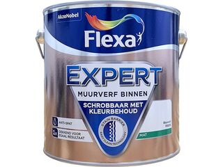2x Expert muurverf binnen – 2,5 liter, Flexa, blauw/wit