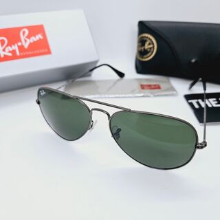 Rayban zonnebril Aviator Large Metal gunmetal green
