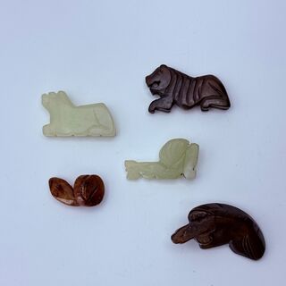 5x Antieke Chinese jade – ca. Qing-Dynasty