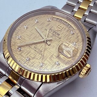 Tudor Prince Date+Day Rotor Automatisch horloge met diamanten