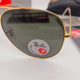 Rayban zonnebril Aviator Large Metal arista green polarized