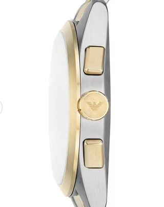 Emporio Armani two tone chronograph herenhorloge