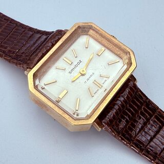 Vintage Sandoz mechanisch horloge met goudkeurmerk
