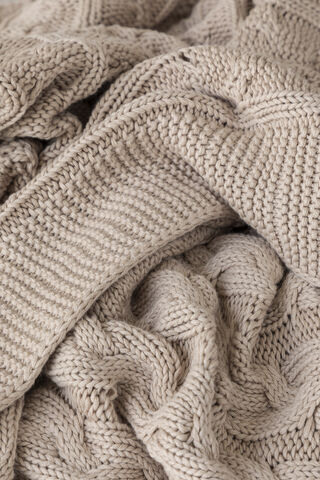 5x Plaid Taupe 130×170 cm – Zachte Woondeken VIDI, Sogno Avvolgente
