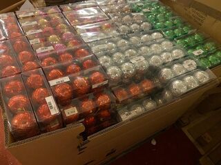 Ca. 447x Kerstballen, House Of Seasons, rood/zilver/roze/groen