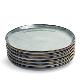 4x Ontbijtborden set van 6 stuks – Ø21 cm – saliegroen VIDI, Verde