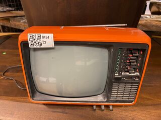 Draagbare zwart-wittelevisie, Erres, 126131/14Z, oranje