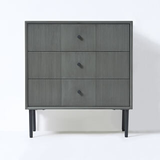 4x Ladekast met 3 laden – Bijzettafel – 61 x 33 x 66 cm – Hout – Donke