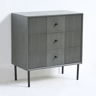 4x Ladekast met 3 laden – Bijzettafel – 61 x 33 x 66 cm – Hout – Donke