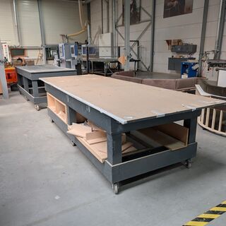 2x Verrijdbare werkbank