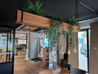 Rustieke plafondlamp met 6 lampen