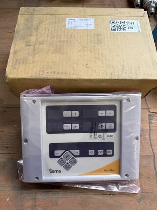 Poedercoat bedieningsfront, Gema, OptiStar CG06/CG07, wit/grijs