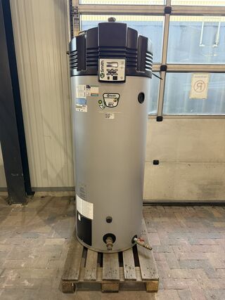 Gasgestookte HR-warmwaterboiler, A.O. Smith, Cyclone III BFC 50, grijs