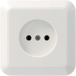 2x Dozen stopcontacten inbouw en opbouw, Plieger, wit