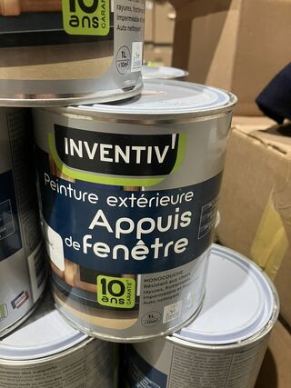 Ca. 60x Blikken  kozijnen buitenverf, Inventiv