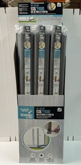 Ca. 24x Luxe tochtstoppers, antraciet en lichtgrijs, 92 cm