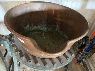 Industriële kantelbare kookketel, Jamketel met handwiel, koper/brons/g