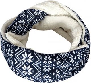 8x Fleece col sjaal dames, blauw en bruin, 28 x 75 cm