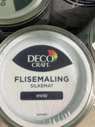 Ca. 39x Tegelverf, Deco Craft, Zijdeglans, hvid