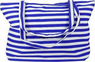 Ca. 11x Zomertas gestreept, blauw / rood