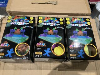 Ca. 192x Playsand colorful sets