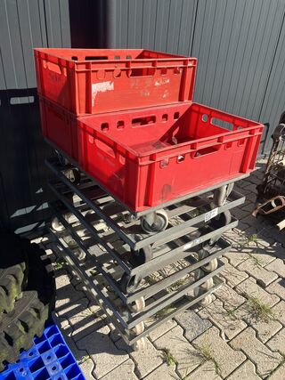 6x Transportkarren met 3 kratten