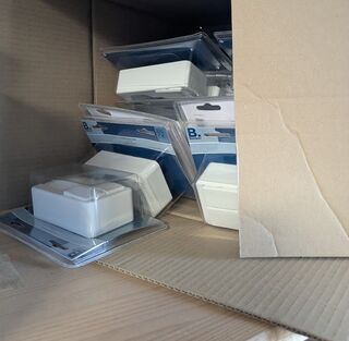 Ca. 30x Berker opbouw combinatie, Berker, polarwit