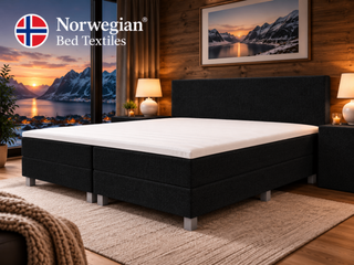 Boxspring Norwegian, Aurora 140, zwart