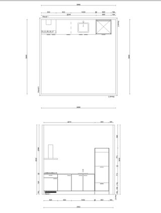 Nieuwe keukenopstelling incl. apparatuur, Bribus, houtdecor, rechte ke