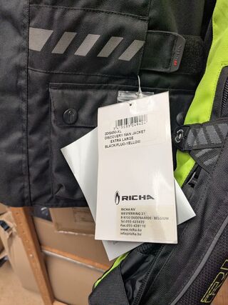Motorjas van richa, zwart / geel, XL