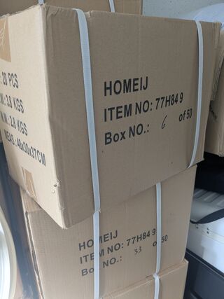 Ca. 60x Hoofdlamp LED, Homeij, zwart / oranje