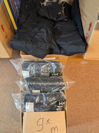 9x Waterdichte tuinbroek Helly Hansen, zwart, maat M